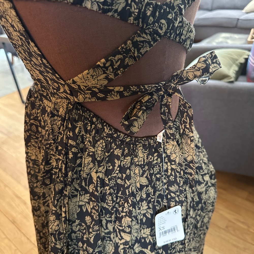 Free People Black and Tan Maxi Dress - Picture 4 of 8